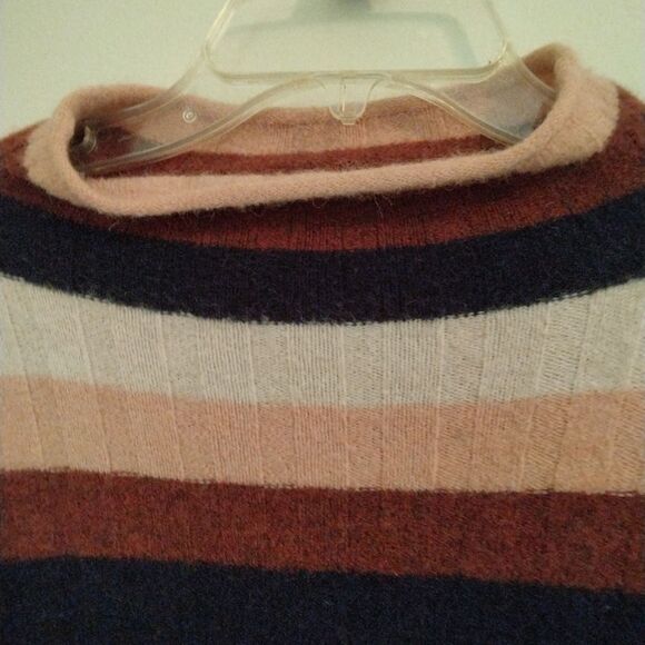 Madewell striped turtle neck sweater multicolor Mock neck size 3X - Picture 7 of 10